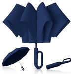 PANCA Dark Blue Premium 10-Rib Travel Umbrella – Windproof, Sun & Rain Protection, Compact & Durable for Daily Use
