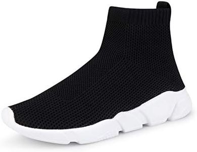 VAMJAM Men's Socks Sneakers Slip On Lightweight Breathable Comfortable Fashion Walking Shoes Black&White 13