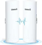 Wireless Bridge, Gigabit High Speed UeeVii CPE820 5.8G 1Gbps Point to Point WiFi Outdoor CPE with 16dBi High-Gain Antenna, Lang Range Up to 3KM, Plug and Play,24V PoE Power, IP65 Waterproof,2-Pack
