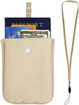 Bamneat RFID-Blocking Travel Bra Wallet, Hidden Money Pouch with Adjustable Elastic Strap, Perfect Secret Pocket Protect Your Passport Credit Cards Valuables, Nude, XL(5.7'' x 4.3''), Rfid Protected