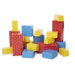 Melissa & Doug Jumbo Extra-Thick Cardboard Building Blocks - 40 Blocks in 3 Sizes, Jumbo Extra-Thick Cardboard Pretend Brick Blocks For Building