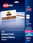 AVERY Perforated Business Cards for Laser/Inkjet Printers, 2" x 3-1/2", White, Matte Coated, 250 Pack, Rectangle (5371)