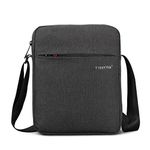 BAIGIO Men's Messenger Bag Small Crossbody Bags Travel Bag Man Purse Casual Sling Pack Ipad Bag for Work Business College, Type 1-black, One Size