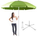 RAINPOPSON Garden Umbrella With Stand 8ft/48in Outdoor Big Size for Garden, Shop, Hotel, Restudent Large Size Patio Garden Umbrella (Light Green) H5