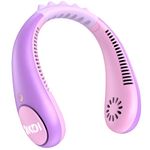 Kids Portable Neck Fan, Bladeless Fan for Kids, Safe Kids Rechargeable Cooling Fan for 4-14Y Girls, 2600mAh Personal Fans for Your Neck, 4 Speeds & Lightweight, Summer Essentials Gifts for Kids