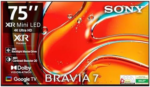 Sony 189 cm (75 inches) BRAVIA 7 4K Ultra HD AI Smart Mini LED Google TV K-75XR70 (Black)