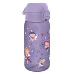 Ion8 Kids Water Bottles, BPA Free, Leakproof, Dishwasher Safe, Easy Open, Secure Lock, Small Boys & Girls Water Bottle,Kids Drinks Bottle for Spill-free Drinking, Lilac, Fairy/Fairies, 350ml/12oz