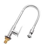 Single Handle 360 Degree Swivel Single-Tube Kitchen Sink Flexible Faucet Basin Cold Water Tap Vanity Vessel Faucets Deck Mount