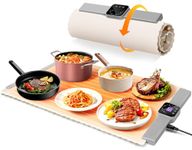 DoubleCare Silicone Heating Mat for Food, Electric Heating Tray Roll up with 5 Temperature Settings and 4-Hour Timer, Portable Fast Heating Mat for Parties, Buffets, Restaurants, Home Everyday Use