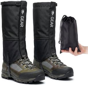 Little World Leg Gaiters, 620D Nylon Waterproof Hiking Gear for Men & Women - Adjustable Boot Gaiters for Hiking, Walking, Climbing, Hunting, Skiing, XL