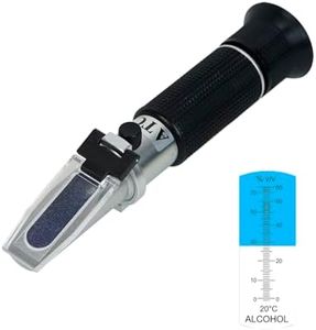 NANBEI Alcohol Refractometer with ATC,Range 0-80% v/v. Alcohol Content Measurement Tool Tester for Alcohol Liquor Production, Ethanol with Water Winemaker