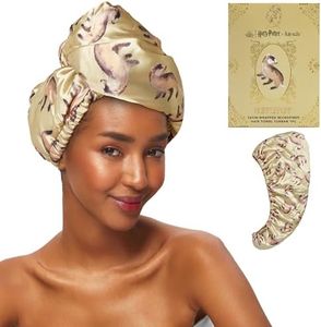 Kitsch Harry Potter x Microfiber Hair Towel Wrap for Women – Ultra Absorbent Microfiber Bath Towels for All Hair Types, Anti-Frizz Hair Wrap, Great Hair Products Gift for Women – Hufflepuff