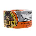 Gorilla Tough & Wide Utility Tape, Duct Tape, Double-Thick Adhesive, All Weather Resistant Shell, Reinforced Backing, Silver, 2.88 in x 25 yd (Pack of 1) 105670