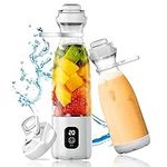 Portable Blender, Personal Blender for Shakes and Smoothies, 300W Powerful Smoothie Blender, 3X More Power than Mini Travel Blender, Crush ice|OUSMIN Blender BravoS (White, 4th Gen|Basic Version)