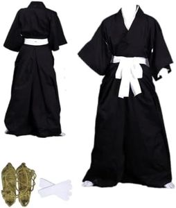 ZNZXYCOS US Size Adult Anime Cosplay Captain Men's Black And White Kimono Suit Halloween Costumes (XX-Large)