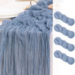 LINXTAR Dusty Blue Cheesecloth Tabl