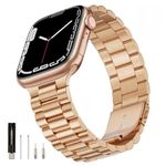 VEMIGON Compatible with Apple Watch Straps 49mm 46mm 45mm 44mm 42mm 41mm 40mm 38mm, Stainless Steel Metal Replacement Band for iWatch Series 10/9/8/7/6/5/4/3/2/1/SE/SE2 Ultra2/Ultra