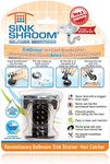 SinkShroom Chrome Edition Revolutionary Bathroom Sink Drain Protector Hair Catcher, Strainer, Snare, Black