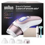Braun Smart IPL Skin i·Expert, at Home Laser Hair Removal, Permanent Hair Reduction, with Free App, Vanity Case, Mini Face Hair Remover, Venus Razor, 4 Smart Heads, PL7442