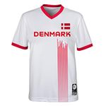 Official 2023 Women's Football World Cup Kids Team Shirt, Denmark, White, 5-6 Years