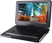 Sylvania 15.6" Swivel Screen Portable DVD Player with USB & SD Card Slot & Rechargeable Battery