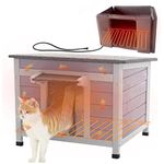 X-ZONE PET Heated Cat House for Outdoor Cats Feral Kitty Shelter with Heater Keep Warm in Winter,Insulated Liner Include(Classic, 1 Level Insulated Liner with Heater))