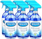 Sprayway Glass Cleaner Liquid Spray, 32oz, Pack of 6 | Ammonia-Free, Streakless, Foaming Action | Recyclable Bottle, Fresh Fragrance | Removes Fingerprints, Dust, Dirt, Smoke Film | All Glass Surfaces