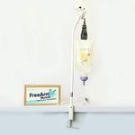 FreeArm Muscle White: Tube Feeding Assistant; lends a hand for gravity feeding, pump feeding, and infusions; clamps to flat surfaces & rounded bars up to 2" thick; makes eating on the run, a breeze!