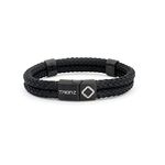 TRION:Z Zen Loop Duo Magnetic Bracelets for Women & Men Wristband Featuring Patented ANSPO Technology Unisex Bracelet (Large, Black)