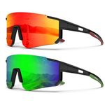 KALIYADI Sports Sunglasses-for-Men Polarized Running-Sunglasses: Sport Mens Sunglasses with UV Protection for Cycling Fishing