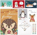 Christmas Cards, 30 Merry Christmas Cards with Envelopes, 6 Assorted Designs Bulk Greeting and New Years Cards, Perfect to Send Warm Holiday Wishes to Friends and Family, 4" x 6"