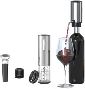 Electric Wine Opener Set, Automatic Electric Bottle Corkscrew Opener with Foil Cutter, Rechargeable