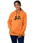 More & More Unisex-Adult Regular Fit Cotton Hooded Neck Panda Printed Hoodie (Panda Hoodie Orange-XL_Orange_XL)