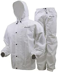 FROGG TOGGS Men's Regular Classic All-Sport Waterproof Breathable Rain Suit, White, Medium