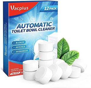 Vacplus Toilet Bowl Cleaner Tablets 12 PACK, Automatic Toilet Bowl Cleaners with Bleach for Deodorizing and Descaling, Bathroom Cleaner Against Tough Stains