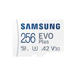 Samsung 256GB EVO Plus Micro SD Memory Card/w Adapter, UHS-1 SDR104, Class 10, Grade 3 (U3), Read up to 130MB/s, 10 Years Limited Warranty