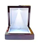 Wooden Jewelry Box with LED Light, 