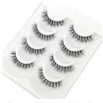 Bombay Vanity 4 Pairs False Eyelashes Set Natural 3d Fake Eyelash | Soft, Comfortable, Non-irritating, Lightweight & Reusable, Natural Eyelashes (Wispy)