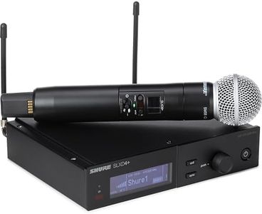 Shure SLXD24+/58 Handheld Wireless System - Includes SLXD4+ Receiver, SLXD2+ Handheld Transmitter with Beta58A Capsule, Bluetooth Monitoring, G57 Band