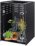maiyuolg Reptile Tank Enclosure – 16"x16"x25" Crested Gecko Reptile Terrarium – Acrylic Habitat with Ventilation for Lizards, Snakes & Chameleon
