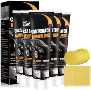2025 Premium Scratch Remover for Vehicles, Car Scratch Repair Paste Adhesive Polishing Wax for Repairing Scratches on Cars, Car Scratch Remover Kit for Vehicles with Wipe & Sponge (5 PCS)