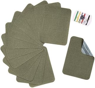 TXSN 12PCS Iron-on Repair Patch, Cotton Repair Patch for Clothes Pants Mending and Decorating Size 3" by 4-1/4", Military Green
