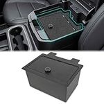 Center Console Safe Box Gun Safe Organizer for 2019-2022 Chevy Silverado 1500/GMC Sierra 1500, 2020-2023 Chevy Silverado 2500/3500HD/GMC Sierra 2500/3500HD，with Fingerprint Lock