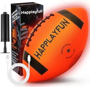 Light Up Football Gifts for Boys 8-12: LED Youth Glow in the Dark Footballs Size 6 Kids Games Cool Toys 8-13, Sports and Outdoor Birthday Gifts for 6 7 9 10 11 12 13 Year Old Boy Girl Teens