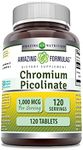 Amazing Formulas Chromium Picolinate Supplement | 1000 Mcg | 120 Tablets | Non-GMO | Gluten-Free | Made in USA