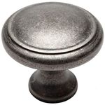 Cosmas 5982WN Weathered Nickel Cabinet Hardware Round Knob - 1-1/8" Diameter, 10 Pack