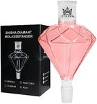 Ryosee Shisha Molasses Catcher Diamond for All Shishas with 18/8 Cut Made of Thickened Glass Premium Universal Shisha Accessories 100% More Pulls and Clean Water Pipe (Pink)