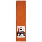 Fuji Solid Rank Karate Judo TKD Belts - Premium Cotton Belt with Durable Stitching - Ideal for Mixed Martial Arts (Orange, 4)