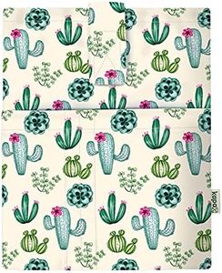 Funda de libro – Protección de libro para libros de bolsillo – tela lavable, impermeable, protector de libro – Regalos bibliófilos (JOLIE CACTUS)