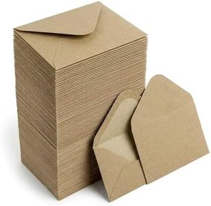 ENIPEDITA 500 Pcs Gift Cards Envelopes 4 x 2.75 Inches Mini Brown Envelopes Sleeve for Mini Greeting Business Notes Tiny Small Gift Cards Invitations